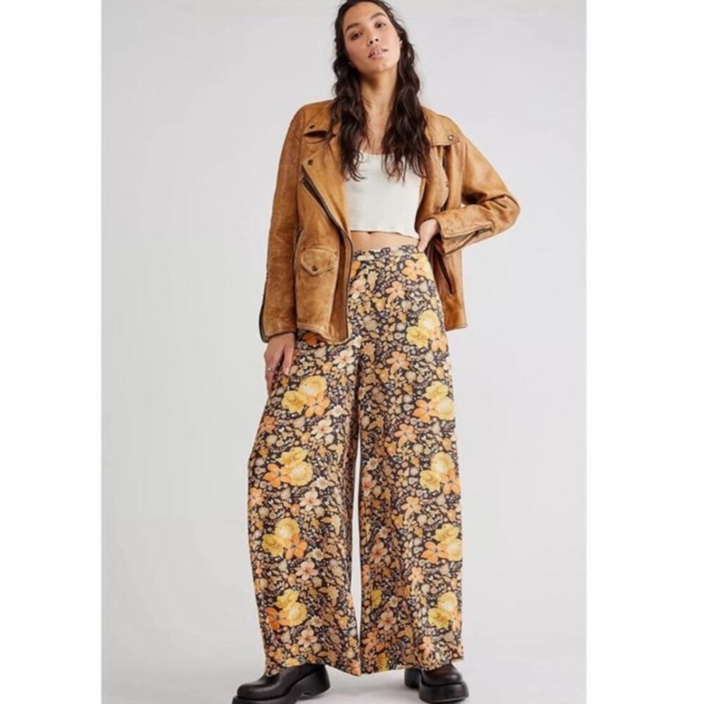 Spell Hibiscus Lane Wide Leg Pants Size Small